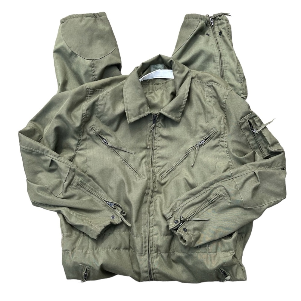 Vintage Military CVC Combat Vehicle Crewman Coveralls Olive Green Medium Short